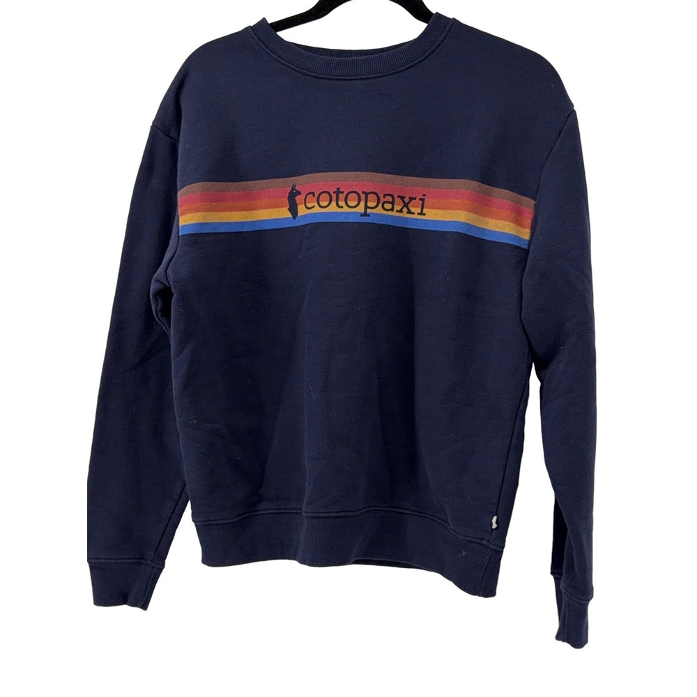 Cotopaxi On The Horizon Crew Sweatshirt Men's S Navy Blue Organic Cotton